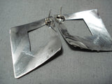 Authentic Vintage Native American Navajo Thomas Singer Sterling Silver Earrings-Nativo Arts
