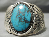 One Of Best Vintage Native American Navajo Old Morenci Turquoise Sterling Silver Bracelet-Nativo Arts
