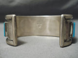 Native American Tony Aguilar Sr Vintage Santo Domingo Turquoise Sterling Silver Bracelet-Nativo Arts