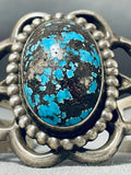 Bisbee Turquoise One of Best Vintage Navajo Sterling Silver Bracelet-Nativo Arts