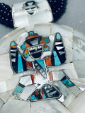 Incredible Vintage Turquoise Sterling Silver Necklace-Nativo Arts