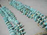 One Of The Best Vintage Native American Navajo Turquoise Chunk Jacla Necklace- 360 Grams!-Nativo Arts