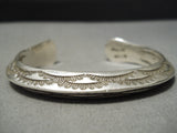 Astonishing Vintage Native American Navajo Thicker Sterling Silver Mary Bill Bracelet-Nativo Arts