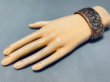 Native American Heavy Navajo Precise Hand Detailed Copper Bracelet Cuff-Nativo Arts