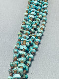 Native American Phenomenal Vintage Santo Domingo 7 Strand Turquoise Heishi Necklace-Nativo Arts