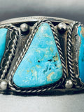 Museum Vintage Native American Navajo Kingman Turquoise Sterling Silver Bracelet-Nativo Arts