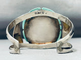 Important Vintage Native American Navajo Roadrunner Turquoise Inlay Sterling Silver Bracelet-Nativo Arts