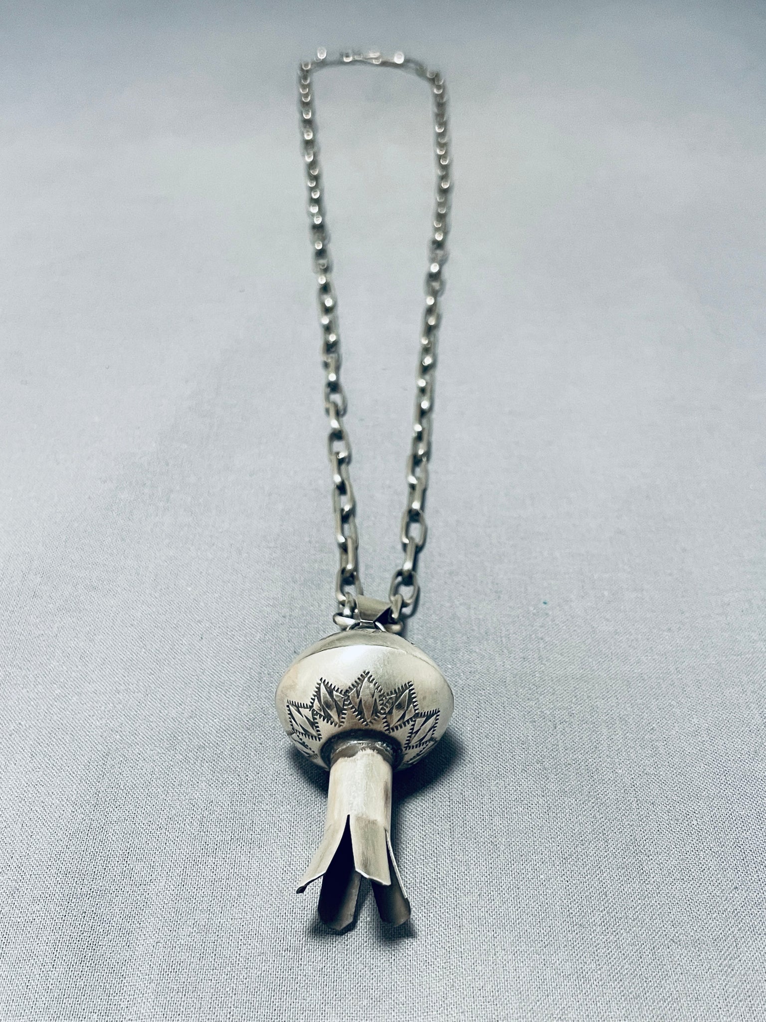 One Of A Kind Native American Navajo Sterling Silver Squash