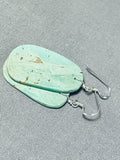 Native American Outstanding Santo Domingo Royston Turquoise Sterling Silver Earrings-Nativo Arts