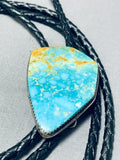 Stunning Vintage Native American Navajo Royston Turquoise Sterling Silver Colossal Bolo-Nativo Arts