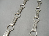Native American Important Vintage Santo Domingo Anthony Lovato Sterling Silver Necklace-Nativo Arts