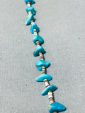 Marvelous Vintage Native American Navajo Kingman Turquoise & Heishi Necklace-Nativo Arts