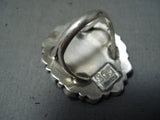 Justin Wilson Vintage Navajo Native American Turquoise Sterling Silver Ring-Nativo Arts
