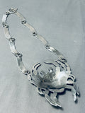 Colossal Crab Vintage Southwest Sterling Silver Pearl Necklace-Nativo Arts