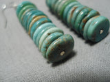Fabulous Vintage Santo Domingo Native American Navajo Royston Turquoise Sterling Silver Earrings-Nativo Arts
