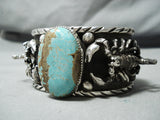 145 Grams San Felipe 8 Turquoise Sterling Silver Scorpions Bracelet-Nativo Arts