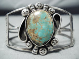Excellent Vintage Native American Navajo Royston Turquoise Sterling Silver Bracelet Old-Nativo Arts