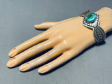 Native American Important Amy Natural Royston Turquoise Sterling Silver Bracelet-Nativo Arts