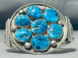 Unforgettable Vintage Native American Navajo Kingman Turquoise Sterling Silver Bracelet-Nativo Arts