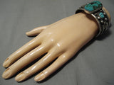 Quality Vintage Native American Navajo Spiderweb Turquoise Sterling Silver Bracelet Old-Nativo Arts