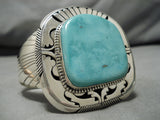 Opulent Vintage Native American Navajo Apache Turquoise Elly Kee Sterling Silver Bracelet-Nativo Arts
