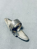 Tremendous Vintage Native American Navajo Turquoise Sterling Silver Ring-Nativo Arts