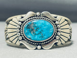 Important Iaca Winner Vintage Native American Navajo Turquoise Sterling Silver Bracelet-Nativo Arts