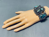 One Of The Best Museum Vintage Native American Navajo Turquoise Sterling Silver Bracelet-Nativo Arts