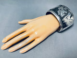 Horse Rider Vintage Thomas Singer Native American Navajo Sterling Silver Bracelet-Nativo Arts