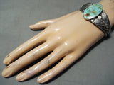 Early Vintage Native American Navajo Royston Turquoise Sterling Silver Bracelet-Nativo Arts
