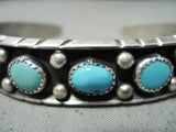 Marvelous Vintage Native American Navajo Turquoise Sterling Silver Bracelet-Nativo Arts