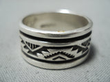 Detailed Vintage Navajo Intricate Sterling Silver Ring-Nativo Arts