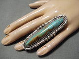 Incredible Vintage Native American Navajo Royston Turquoise Sterling Silver Ring-Nativo Arts
