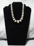 Magnificent Vintage Native American Navajo 3d Bead Sterling Silver Native Choker Necklace-Nativo Arts