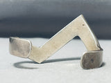 Dazzling Vintage Native American Navajo Turquoise Inlay Sterling Silver Zig Zag Bracelet-Nativo Arts