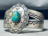 Superior Vintage Signed Native American Navajo Royston Turquoise Sterling Silver Bracelet-Nativo Arts