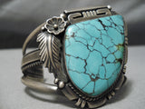 One Of The Best Vintage Native American Navajo Ray Bennett Turquoise Sterling Silver Bracelet-Nativo Arts