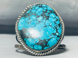 Anna Signed Vintage Native American Navajo Spiderweb Turquoise Sterling Silver Bracelet-Nativo Arts