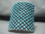 One Of The Best Ever Native American Navajo Turquoise Row Sterling Silver Bracelet-Nativo Arts