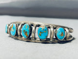 Rare Turquoise Vintage Native American Navajo Sterling Silver Bracelet-Nativo Arts