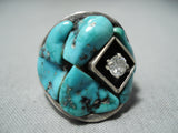 Important Vintage Native American Navajo Charles Loloma Student Turquoise Sterling Silver Ring-Nativo Arts
