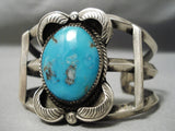 Museum Vintage Native American Navajo Old Morenci Turquoise Sterling Silver Bracelet-Nativo Arts