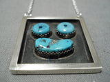 Native American Important Jeanette Dale Turquoise Sterling Silver Bracelet Cuff-Nativo Arts