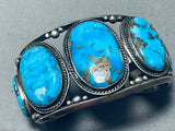 Museum Rare Turquoise Deposit Sterling Silver Vintage Native American Navajo Bracelet-Nativo Arts