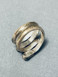 One Of The Most Unique Vintage Native American Navajo Teardrop Turquoise Sterling Silver Ring-Nativo Arts