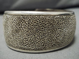Important Vintage Hopi/ Navajo Sterling Silver Native American Circular Bracelet-Nativo Arts