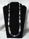 One Of The Best Vintage Native American Navajo Thomas Singer Turquoise Sterling Silver Necklace-Nativo Arts