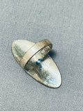 Nostalgic Vintage Native American Navajo Turquoise Coral Sterling Silver Inlay Ring-Nativo Arts