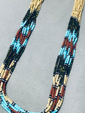 One Of The Most Intricate Pueblo Heishi Turquoise Santo Domingo Necklace-Nativo Arts