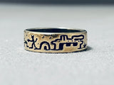 Native American Very Important Vintage Santo Domingo Vidal Aragon Gold Sterling Silver Ring-Nativo Arts